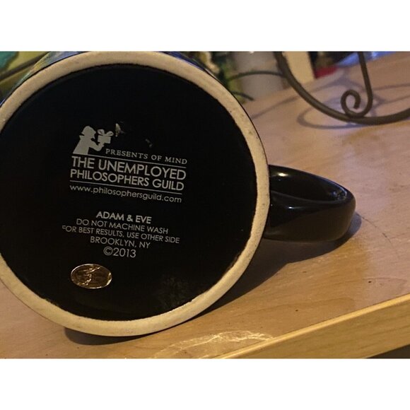 Adam And Eve Coffee Mug Black 2013 9 cm Tall x 9.5cm Wide - Picture 4 of 4